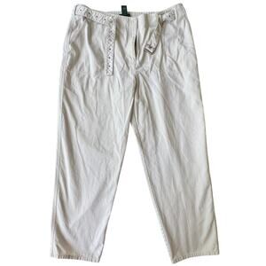 Lauren Jeans Co Ralph Lauren 67 Womens‎ Sz 20W RN54050 Flat Front Belted Trouser
